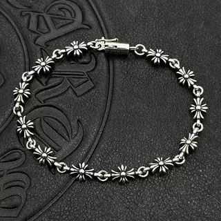 Bracelet/Diamondless Thin Cross Bracelet/Retro Distressed