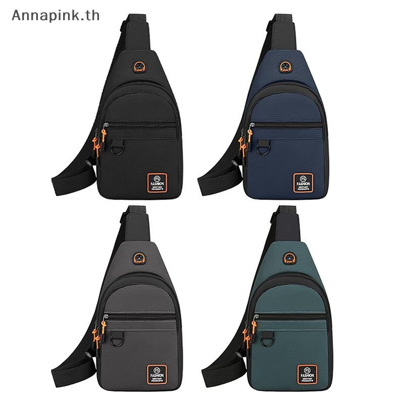 Ank Fashion Mens Chest Bag Handbag Lightweight Oxford Fabric Crossbody Shoulder Bag Stylish Casual เอวแพ็คชายกระเป๋าหน้าอก EN