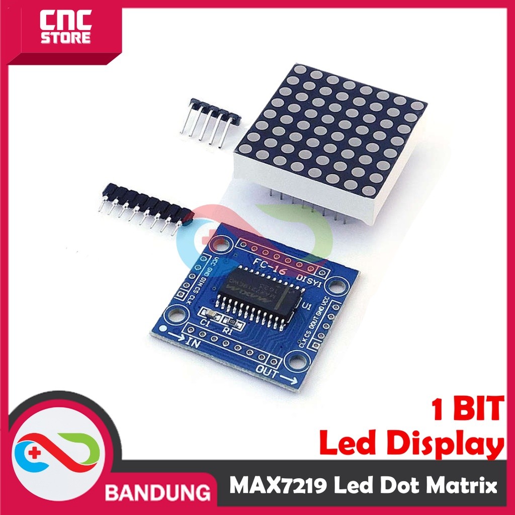 MAX7219 MAX 7219 8x8 LED DOT MATRIX โมดูลจอแสดงผล
