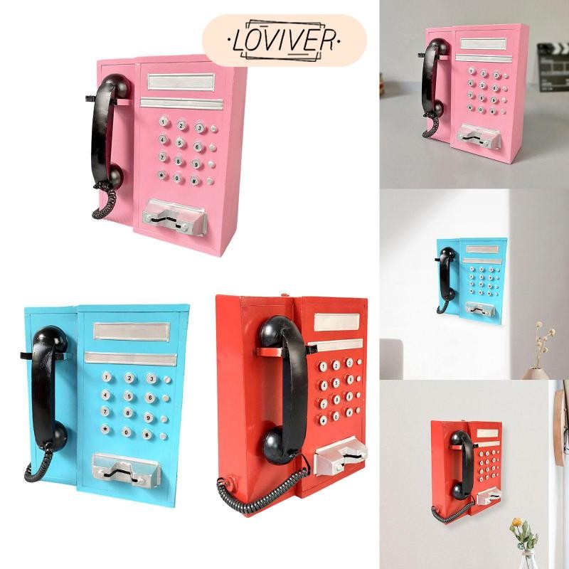 LOVIVER โทรศัพท์ติดผนังรุ่นการออกแบบย้อนยุคที่สมจริงสําหรับห้องนั่งเล่น