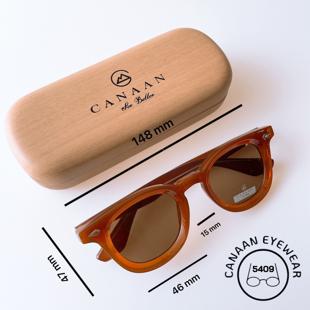 แว่นตาเรโท แว่นตากันเเดด แว่นตาทรงเรโทร Retro แบรนด์ Canaan  #5409
