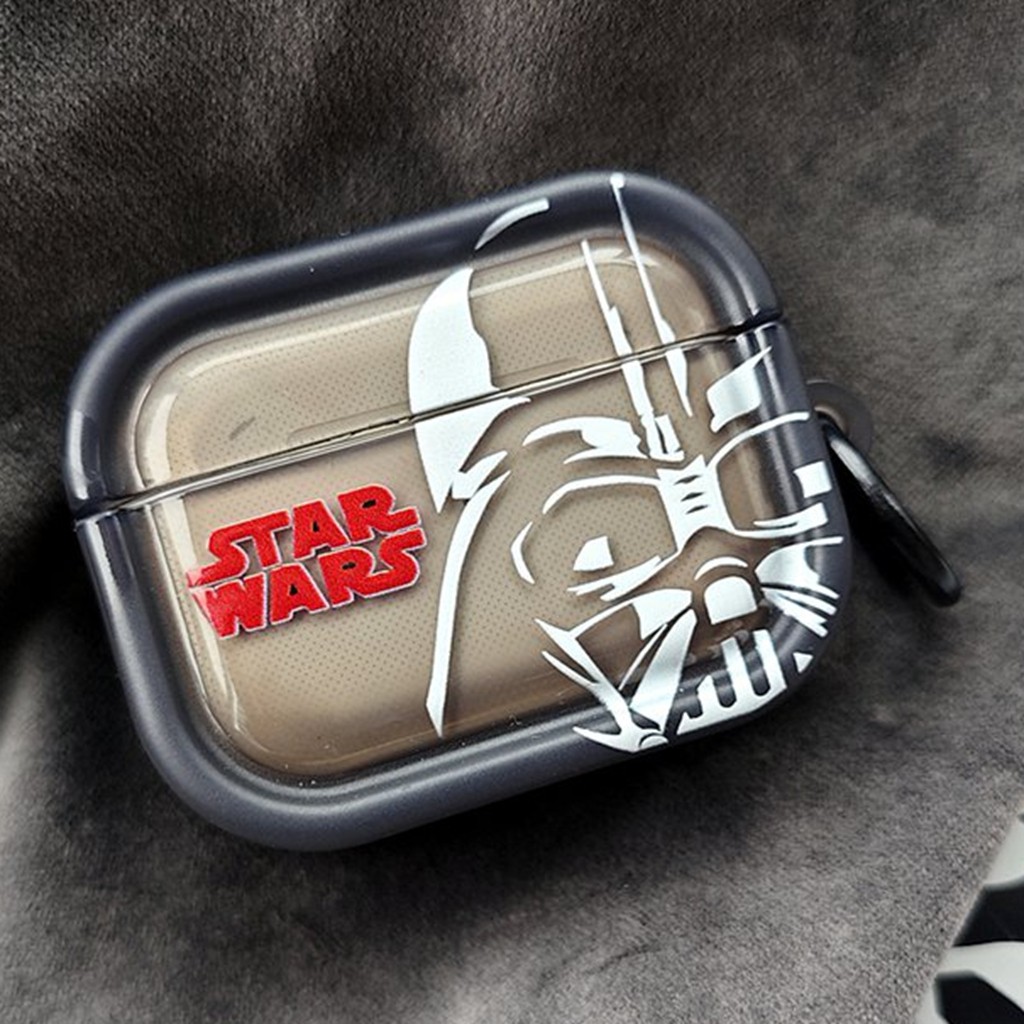 สําหรับ Airpods 4 Pro 2 3 1 Cool Star Wars Darth Vader รูปแบบ Unisex Soft TPU กันกระแทกหูฟังกรณี Anti-lost Buckle แหวนหูฟังไร้สายชุดหูฟังฝาครอบป้องกัน Shell