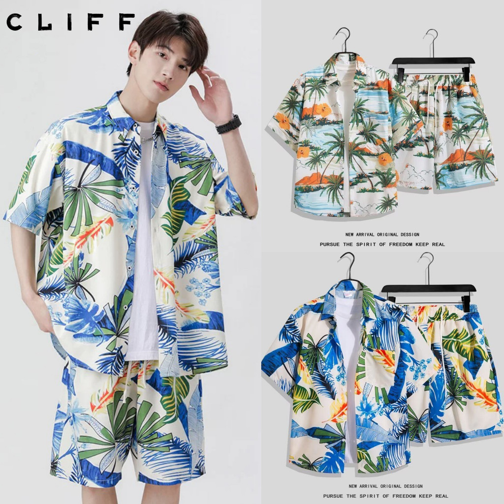 CLIFF เสื้อฮาวาย เสื้อแฟชั่น เนื้อผ้าดี ผู้หญิงผู้ชายใส่ได้ พร้อมส่ง เทศกาลสงกรานต์