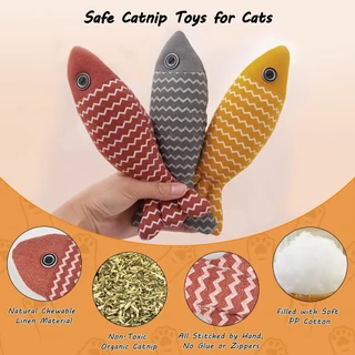 ของเล่นแมวปลา Catnip ของเล่น Interactive ของเล่นแมวแมวเคี้ยวแมวหมอนลูกแมวออกกําลังกาย Kicker สําหรับในร่ม Kitty Kit