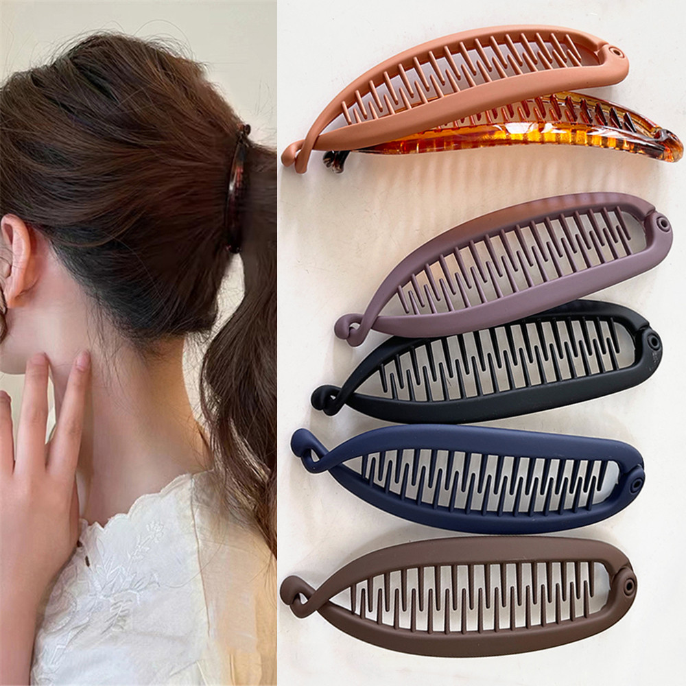 คลิปกล้วยขนาดใหญ่ใหม่ระดับไฮเอนด์ Twister คลิปหางม้าคลิปแนวตั้ง Hairpin Pin ผู้ห