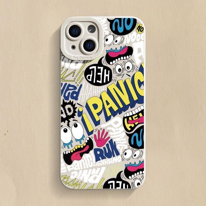 เคสโทรศัพท์ลายกราฟฟิตี้สุดเท่ ลายอิโมจิ สำหรับ iPhone XR/15PROMAX/16PLUS/8PLUS/12PRO/14PRO/13PROMAX/16PRO/XSMAX/11/15PLUS กันกระแทกและทนทาน - รูปที่ 3