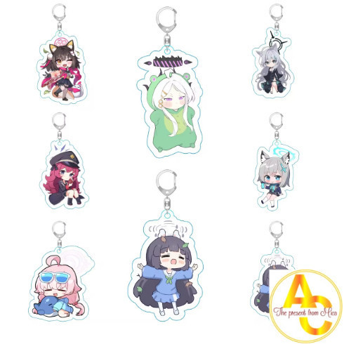 อะนิเมะ Blue Archive Kosaka Wakamo Misono Mika พวงกุญแจกระเป๋าเป้สะพายหลังอุปกรณ์เสริมกระเป๋าถือ