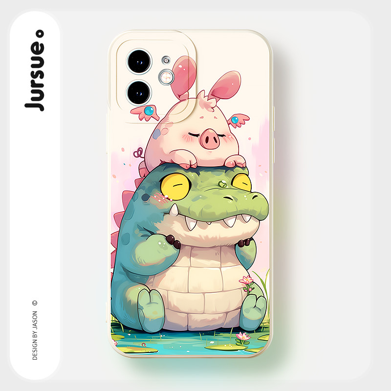 Jursue เคสไอโฟน เคสนุ่มกันกระแทกลายการ์ตูนน่ารักตลก เคสโทรศัพท์ for iPhone 17 16 15 14 13 12 11 Pro Max SE 2020 X XR XS 8 7 Plus xsmax 7plus 8plus พลัส G1039Q