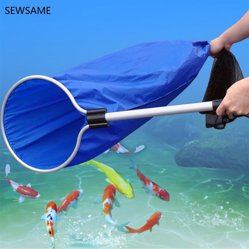 Sewsame Aquarium Koi ถุงเท้าสุทธิตกปลาสุทธิปลา Landing สุทธิจับสุทธิตะกร้าตาข่ายนุ่ม