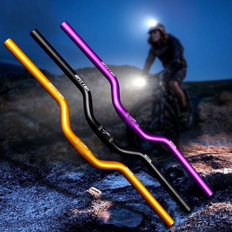 แฮนด์จักรยานแบบฟิกซ์เกียร์ GFITTER ความแข็งแรงสูง แฮนด์จักรยานอลูมิเนียมอัลลอยด์ 25.4 แฮนด์ GWHU - รูปที่ 2