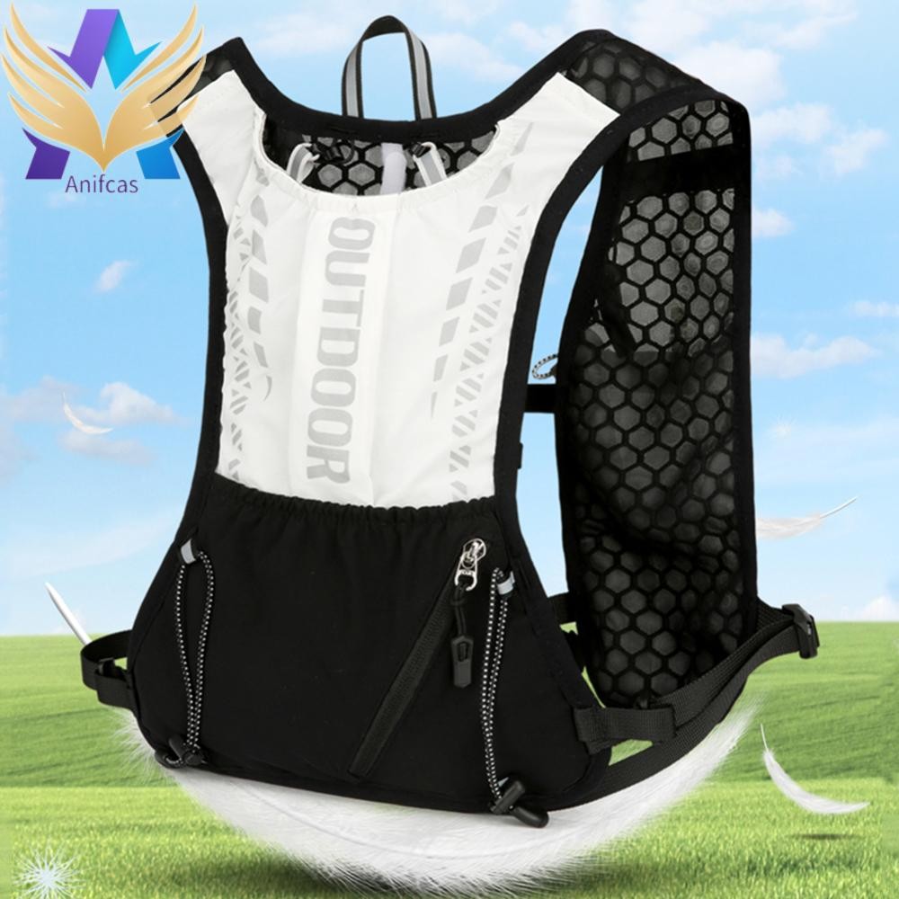 เสื้อกั๊กวิ่งไฮเดรชั่ระบายอากาศน้ํากระเพาะปัสสาวะ Daypack สําหรับเดินป่าวิ่งเทรล ราคา ถูกที่สุด ดีลบีเคเค แกลเลอรีภาพที่ 2