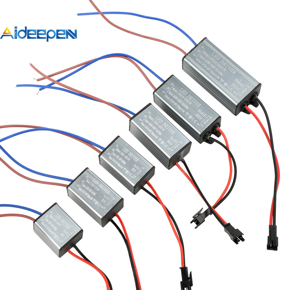 Aideepen ไดร์เวอร์ LED 1-3W 4-7W 8-12W 12-18W 18-25W 25-36W อะแดปเตอร์หม้อแปลงไฟฟ้า AC85V-265V 250mA กันน้ํา IP65 แหล่งจ่ายไฟสําหรับแผง