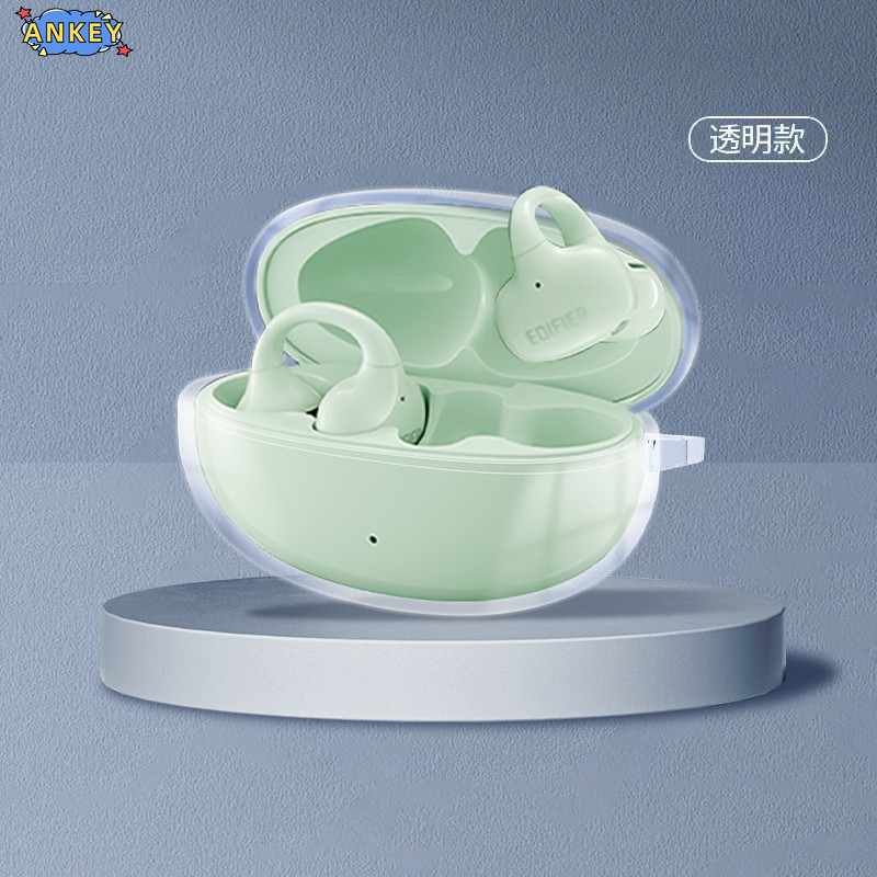 for Edifier LolliClip Case Protective Transparent Clear TPU Covers Bluetooth Earphone Shell
