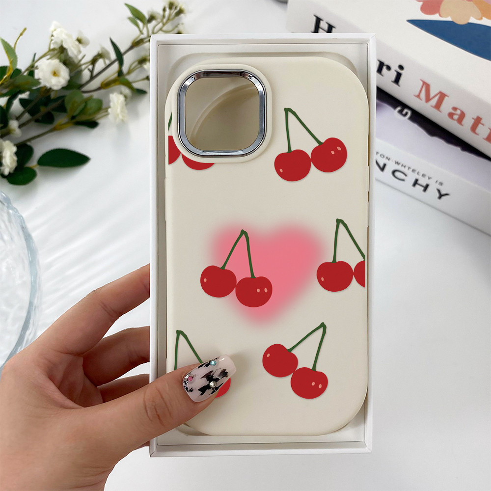 ส่งจากไทย เคสไอโฟน12 ลายเชอร์รี่ หัวใจชมพู ใช้ได้กับIPhone11 12 13 14 15 16 Pro MAX PLUS X XS XR 7 8 plus กันน้ำกันฝุ่น ราคา ถูกที่สุด ดีลบีเคเค แกลเลอรีภาพที่ 2