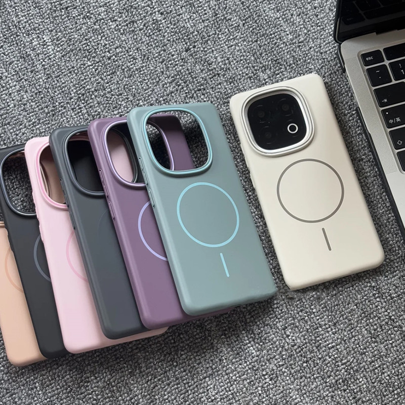 สําหรับ iQOO 12/12 Pro/13 15/z10 turbo pro z11 NEO10 PRO Matte Hard PC Ultra Slim กลับกรณีแม่เหล็ก Frosted ป้องกันลายนิ้วมือ