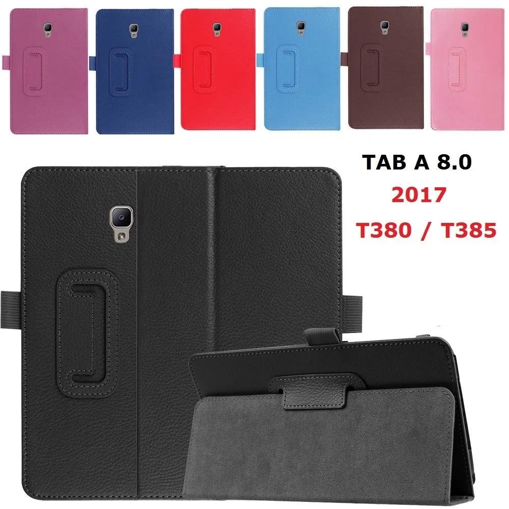 เคสหนัง ฝาพับ พร้อมขาตั้ง สําหรับ Samsung Galaxy Tab A 8.0 2017 SM-T380 SM-T385