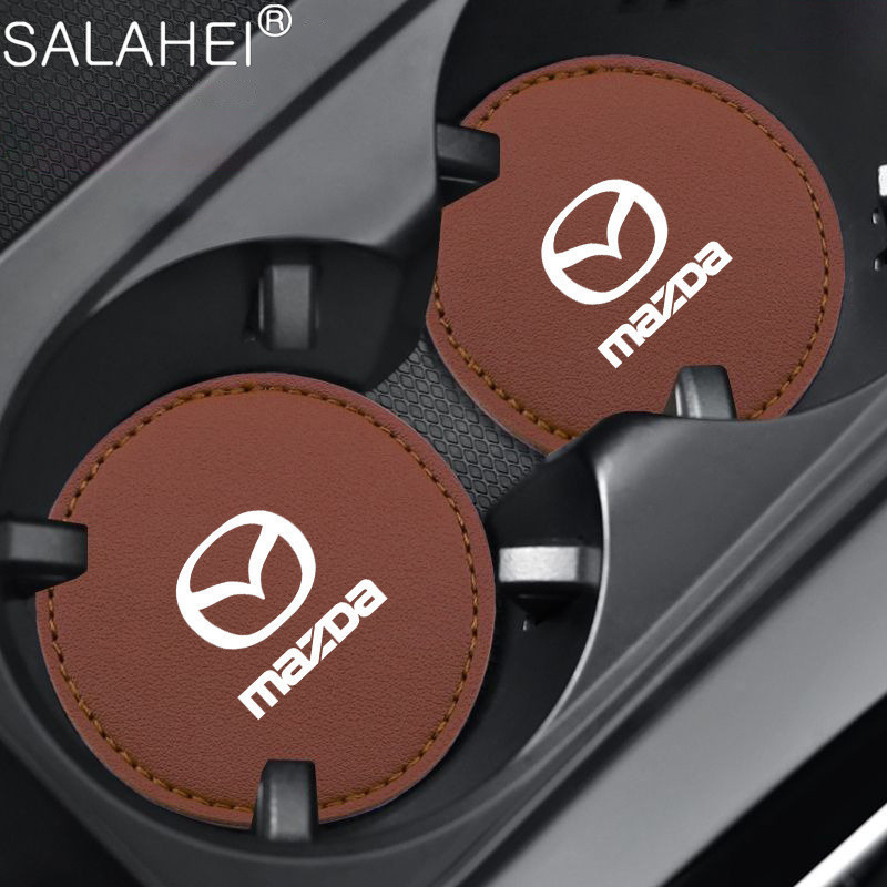 แผ่นหนังรองแก้วน้ํา กันลื่น สําหรับ Mazda 2 3 6 8 RX8 MX3 CX4 CX-5 CX-7 CX-9 CX-3 Atenza