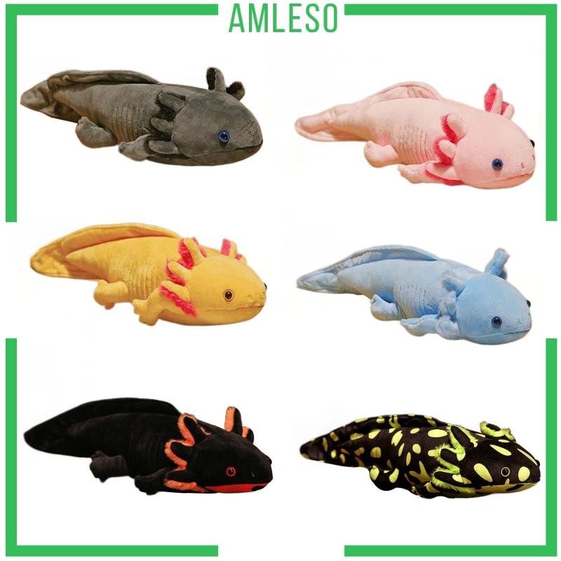 [Amleso] หมอนตุ๊กตานุ่ม รูปการ์ตูน Axolotl ขนาด 17.72 นิ้ว ของขวัญ สําหรับเด็ก วัยรุ่น และผู้ใหญ่