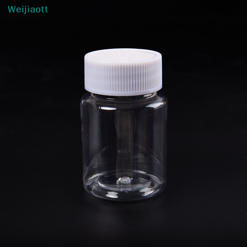 Weijiaott 10pcs พลาสติก PET ล้างขวดซีลเปล่าผงยา Vial คอนเทนเนอร์ Reagent บรรจุขวดขวดรีฟิล AO
