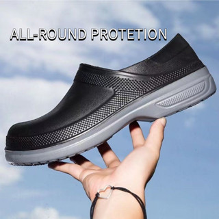 รองเท้าเชฟ ข้อสั้น พลาสติก น้ําหนักเบา กันน้ํามัน กันลื่น เห…