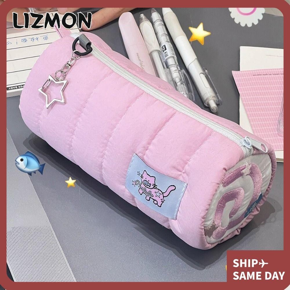Lizmon กระเป๋าดินสอ ปากกา สัมผัสนุ่ม สีชมพู การ์ตูน ความจุขนาดใหญ่ ของขวัญนักเรียน