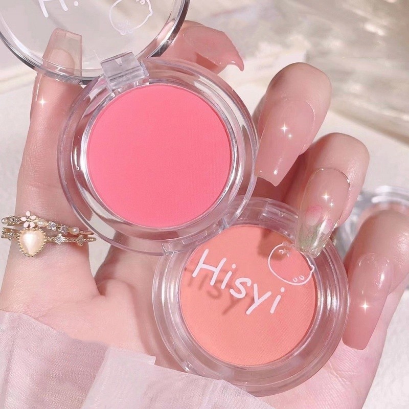 Girl Soft Matte Peach Cream Makeup Cheek Contour Palette สีชมพูติดทนนาน