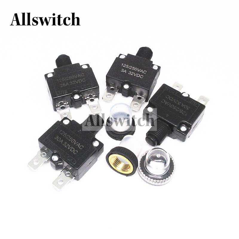 St-1mr1wp-01 Current Overload Protector Switch 3A - 30A 32VDC 125/250VAC รถยนต ์ ไฟฟ ้ า Crusher Pro