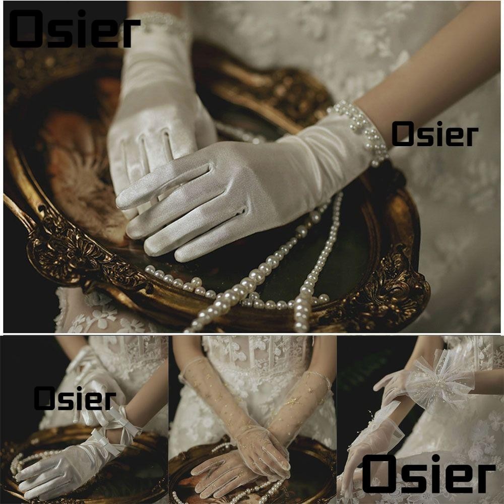 Osier1 ถุงมือลูกไม้ 1 คู่ อุปกรณ์เสริมคอสเพลย์ ชุดปาร์ตี้ ชุดเสื้อผ้า ชุดเจ้าสาว