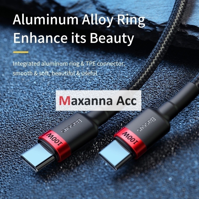 [MAXNA] [MAXNA] [ BASEUS ] Cafule Type C PD2.0 100W Flash สายชาร์จ 20V 5A 2M