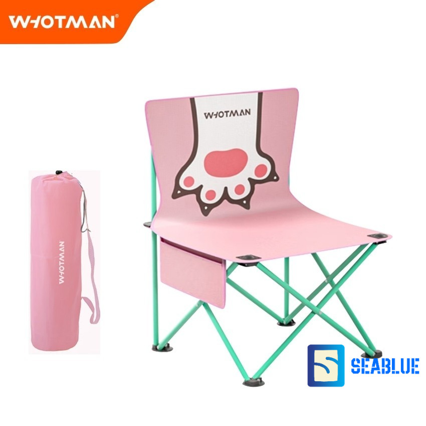SEABLUES-WHOTMAN โต๊ะและเก้าอี้กลางแจ้ง อุปกรณ์ตั้งแคมป์แบบพับได้ ชุดปิกนิคแบบพกพา เก้าอี้พับ WH-YZ1