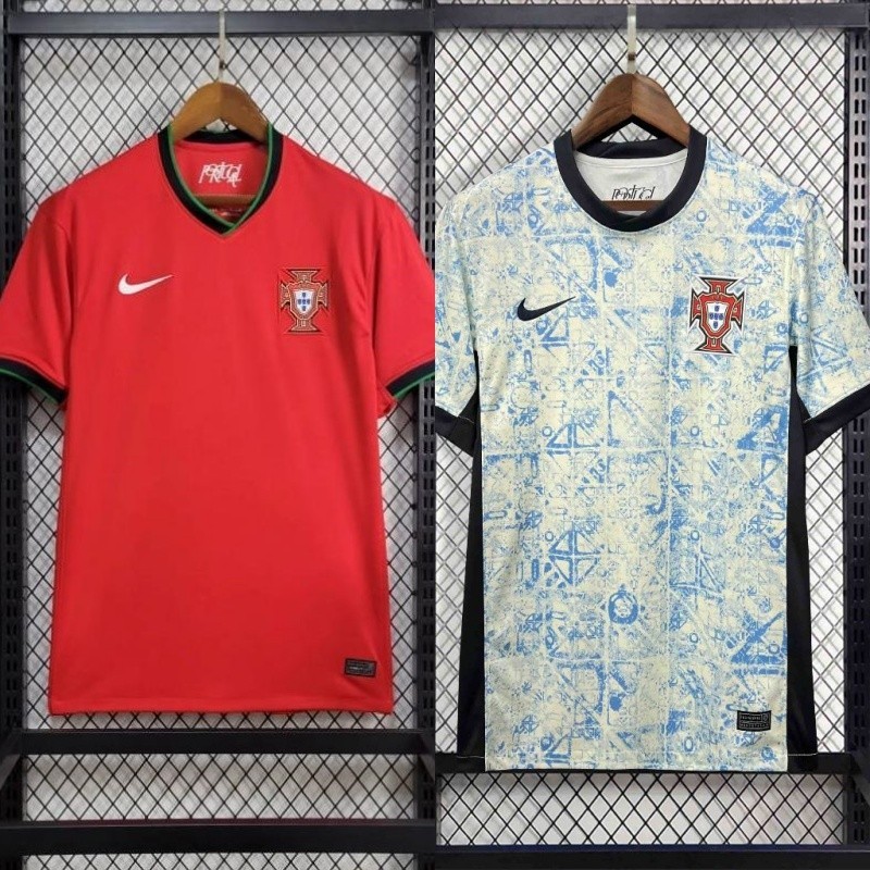 【 ประเด ็ นนางฟ ้ า 】 เสื ้ อฟุตบอล Portugal Jersey 2024 Home Away
