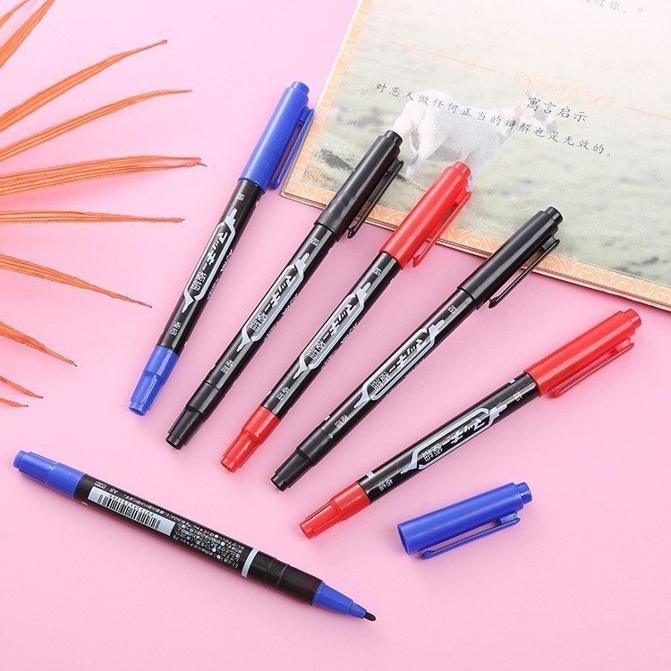 ปากกามาร์คเกอร์ CD Marker S0279 เขียนพลาสติกได้ หัว2ขนาด มี 3 สีให้เลือก ปากกาเขียนกล่องไปรษณีย์ - รูปที่ 3