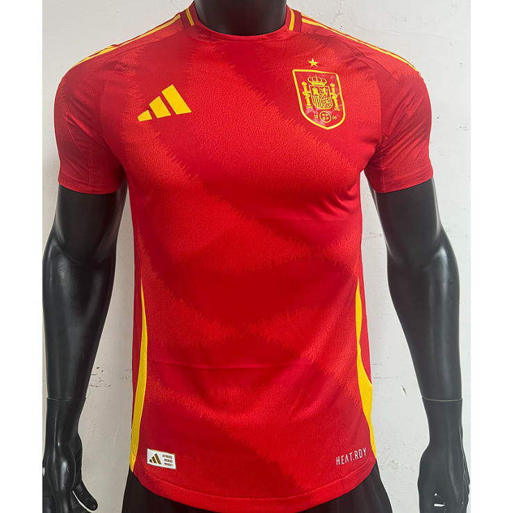เสื้อกีฬาฟุตบอล ทีมชาติ สเปน Home เหย้า ยูโร ปี 24 [PLAYER] เกรดนักเตะ สไตล์นักเตะ คุณภาพสูงตรงปก สกรีนชื่อเบอร์นักเตะ
