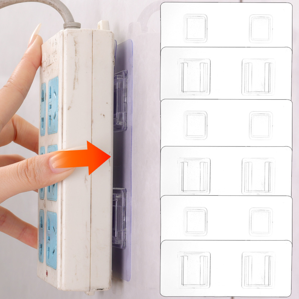1/3set Plug Outlet Holder - Hook Fixing Sticker - สําหรับ Router, กรอบรูป - Power Strip Holder - Self-Adhesive, ติดผนัง - Plug Socket Fastener - Socket Fixer