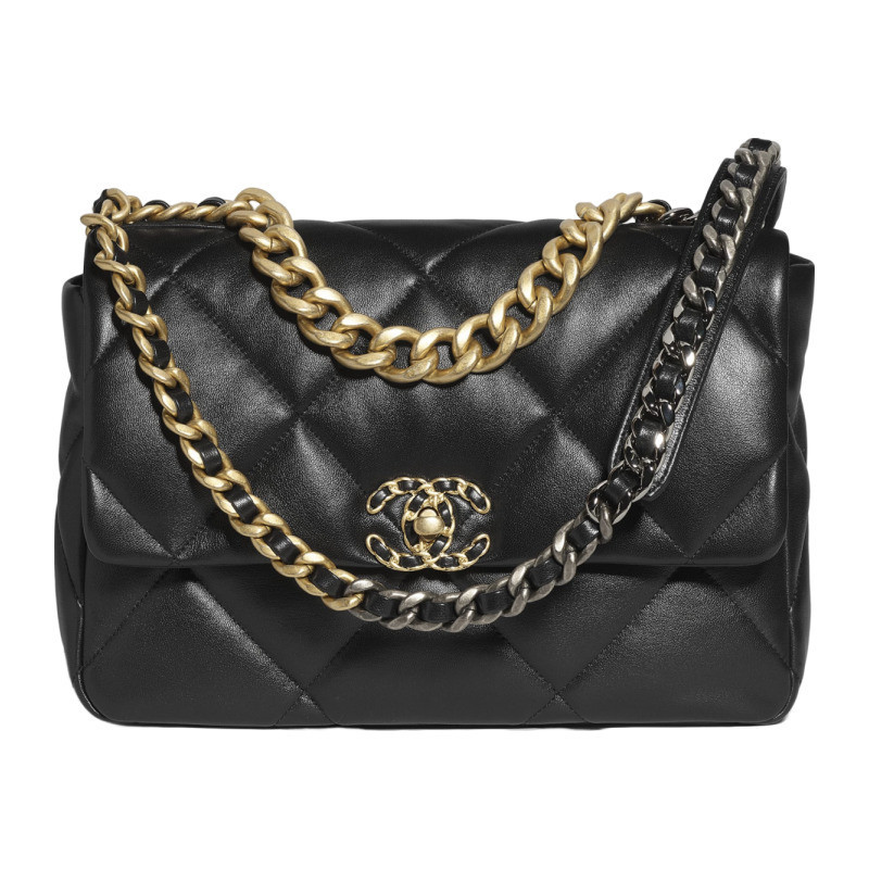 Chanel/Chanel 2023 New Womens 19 Large Handbag Shoulder Backpack