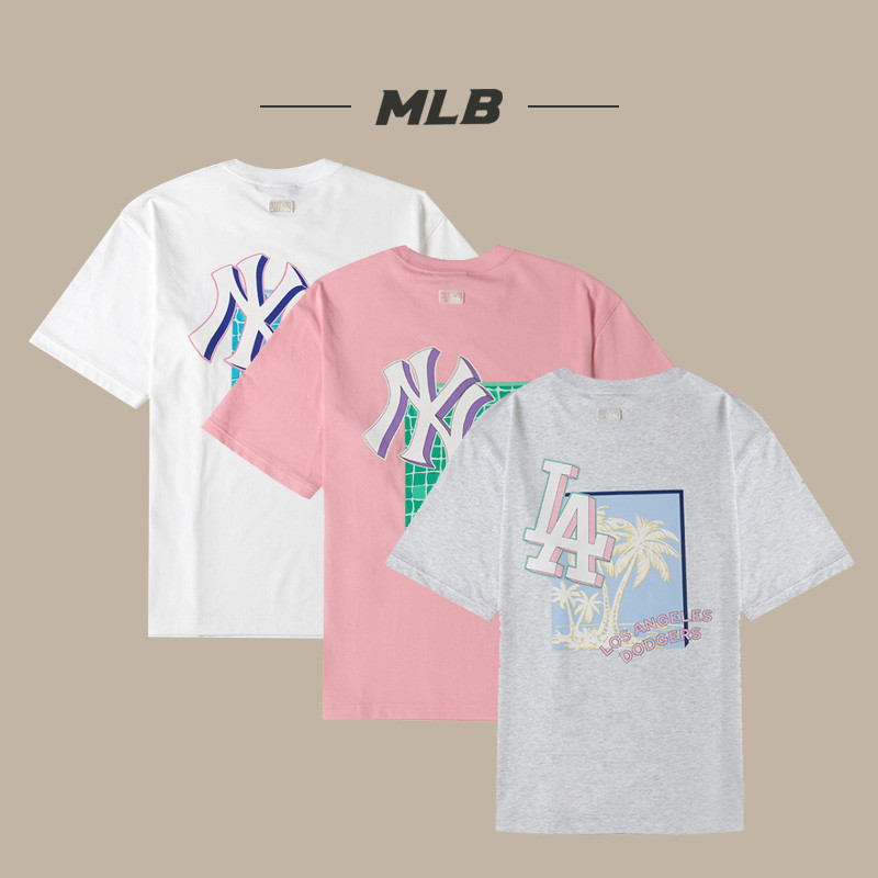 [พร้อมส่ง🔥]MLB NY เสื้อยืด เสื้อ แท้ ชาย 100% ผ้าฝ้าย oversize วินเทจ ชุดปกติ รัดรูป แฟชั่น สินค้ามาใหม่