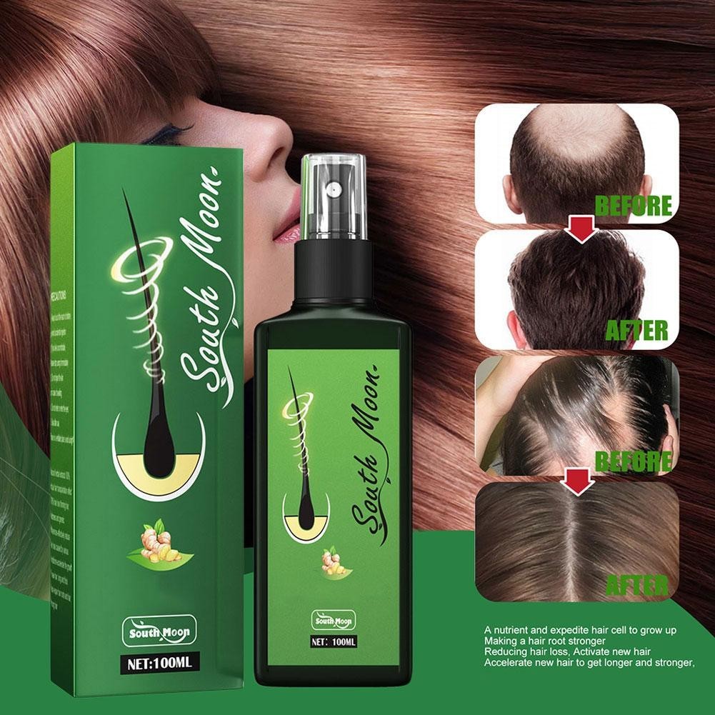 100ml Hair Growth Spray Hair Care Solution ที ่ มีประสิทธิภาพบํารุงรากผมหนา Growth Liquid Anti Fall Scalp นวดสเปรย ์ ซ ่ อม