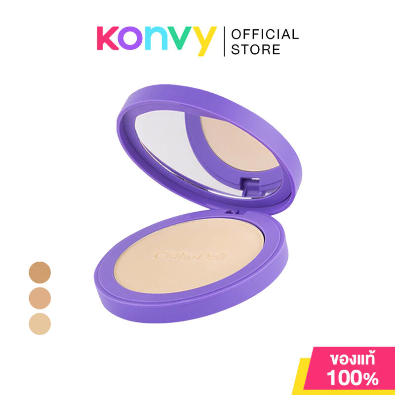 Cathy Doll CC Speed Cover Powder SPF40 PA+++ 12g เคที่ ดอลล์ แป้งพัฟผสมรองพื้นเนื้อเนียนละเอียด.