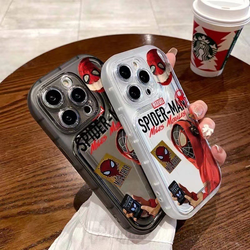 ตลก Spiderman เหมาะสําหรับ Apple 14pro เคสโทรศัพท ์ iPhone11/12 การ ์ ตูน 13 ทนต ่ อแรงกระแทก x/8/13pm