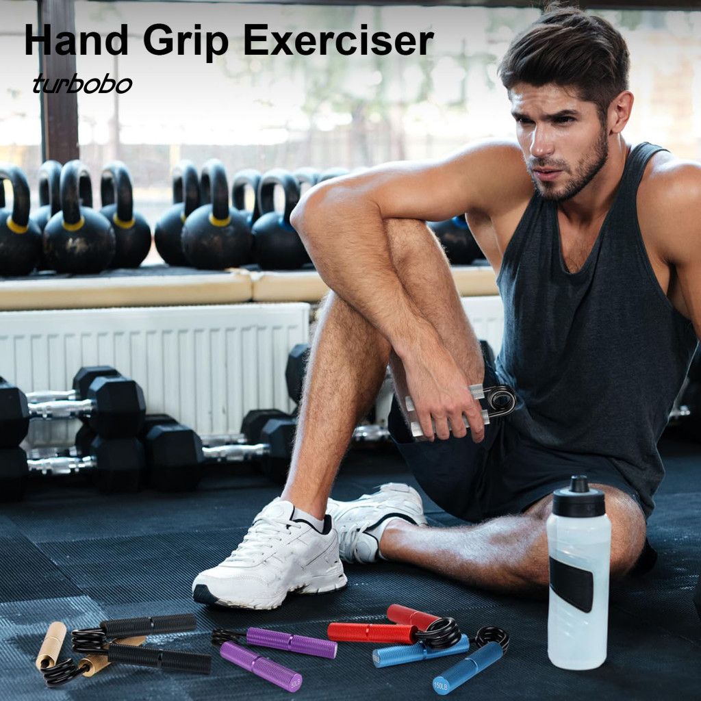 Turbobo Hand Strengthener โลหะ Grip Strength Trainer 50-300lb Hand Grip Power Exerciser สําหรับข ้ อมือ Forearm Strength ปรับปรุง Grip การบาดเจ ็ บ Recovery