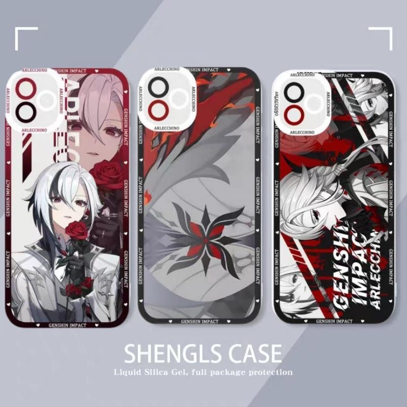 Genshin Impact Arlecchinoเคสโทรศัพท์สําหรับRealme C53 C51 C55 C67 C33 C30 C35 C31 C21Y C25Y C20 C11 2021 C15 C12 C21 3 5 6 7 5i 6i 6i 6i 6 7i 6i 6 7i 9i 8i 9i 9i 9i 9i 9i 9i 8i 9i ฝาครอบ