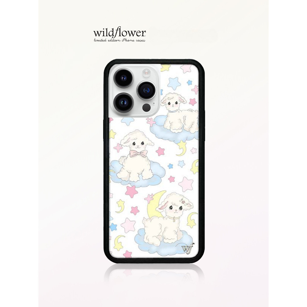 Wildflower Lullaby Lambs WFเคสโทรศัพท์สําหรับiPhone 12 13 14 15 Pro Max 14 15 PlusซิลิโคนกันกระแทกฝาหลังWFปลอกสําหรับiPhone 16 Pro Max