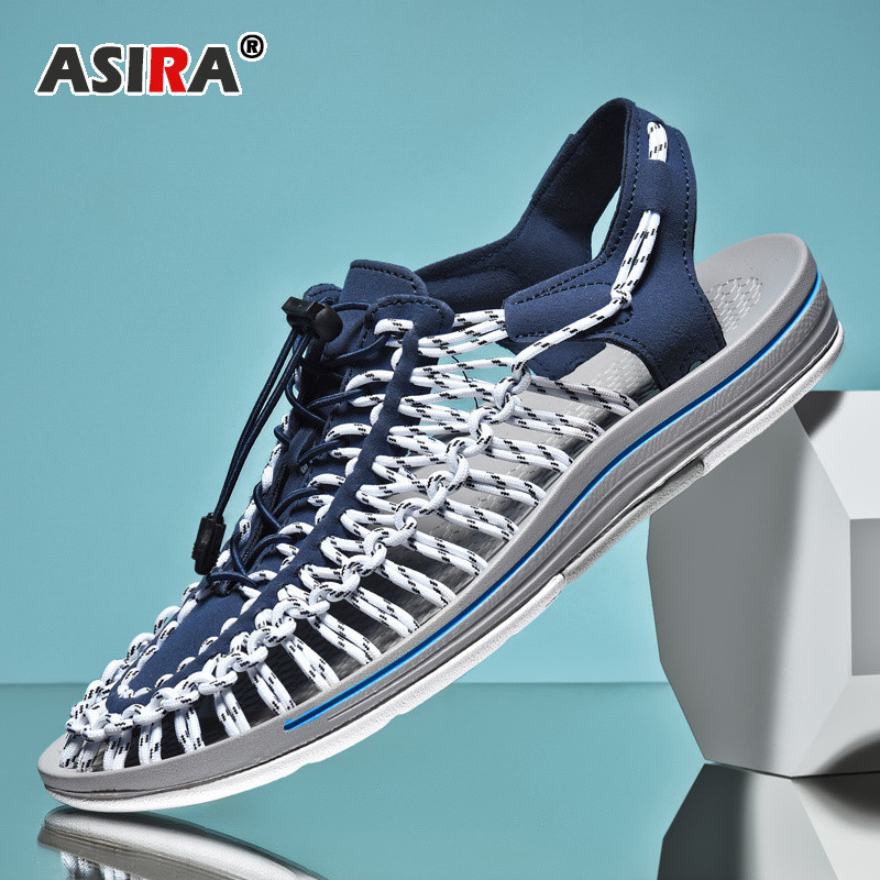 ASIRA  🚚 จัดส่ง 1-3 วัน 🔥【35-44 หลา】แตะ รัด ส้น สไตล์ Kenen Sandal ชาย หญิง （11 สี）รองเท้าถัก