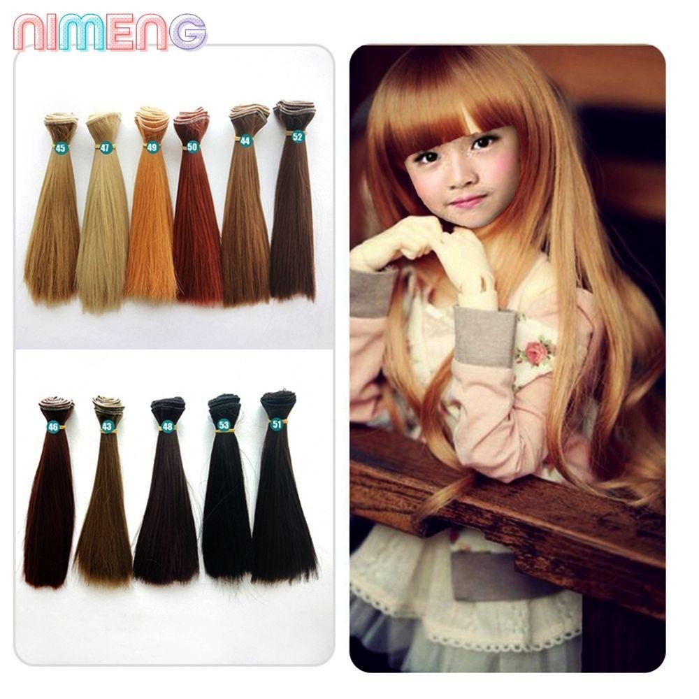 Nimeng 1PC วิกผมผมคุณภาพสูง 15 ซม.อุณหภูมิสูงลวด DIY ตุ ๊ กตาอุปกรณ ์ เสริม