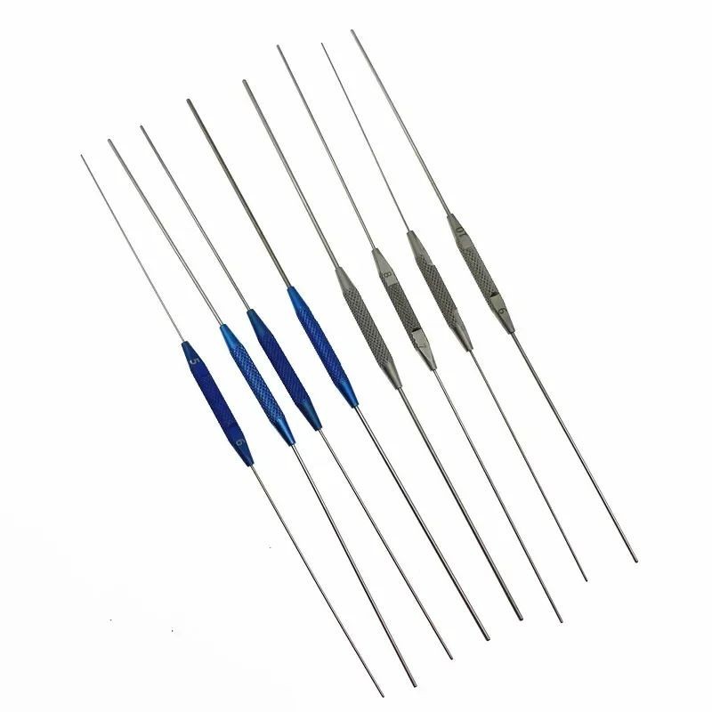 4 ชิ้น/เซ็ต double ended lacrimal passage probe เสียบเครื่องมือ Veterinary เครื่องมือผ่าตัด Ophthalm