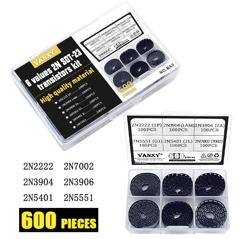 6 ค่าชุด triode ทรานซิสเตอร์ 2N2222 2N7002 2N3904 2N3906 2N5401 2N5551 MMBT22 MMBT3904 MMBT3906 MMBT