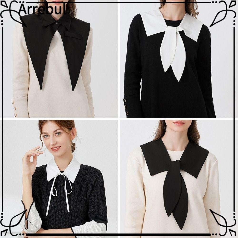 Arebul เสื้อปกปลอม, ปกวินเทจคลาสสิก, เสื้อสตรีผ้าฝ้ายที่ถอดออกได้ปกเท็จ