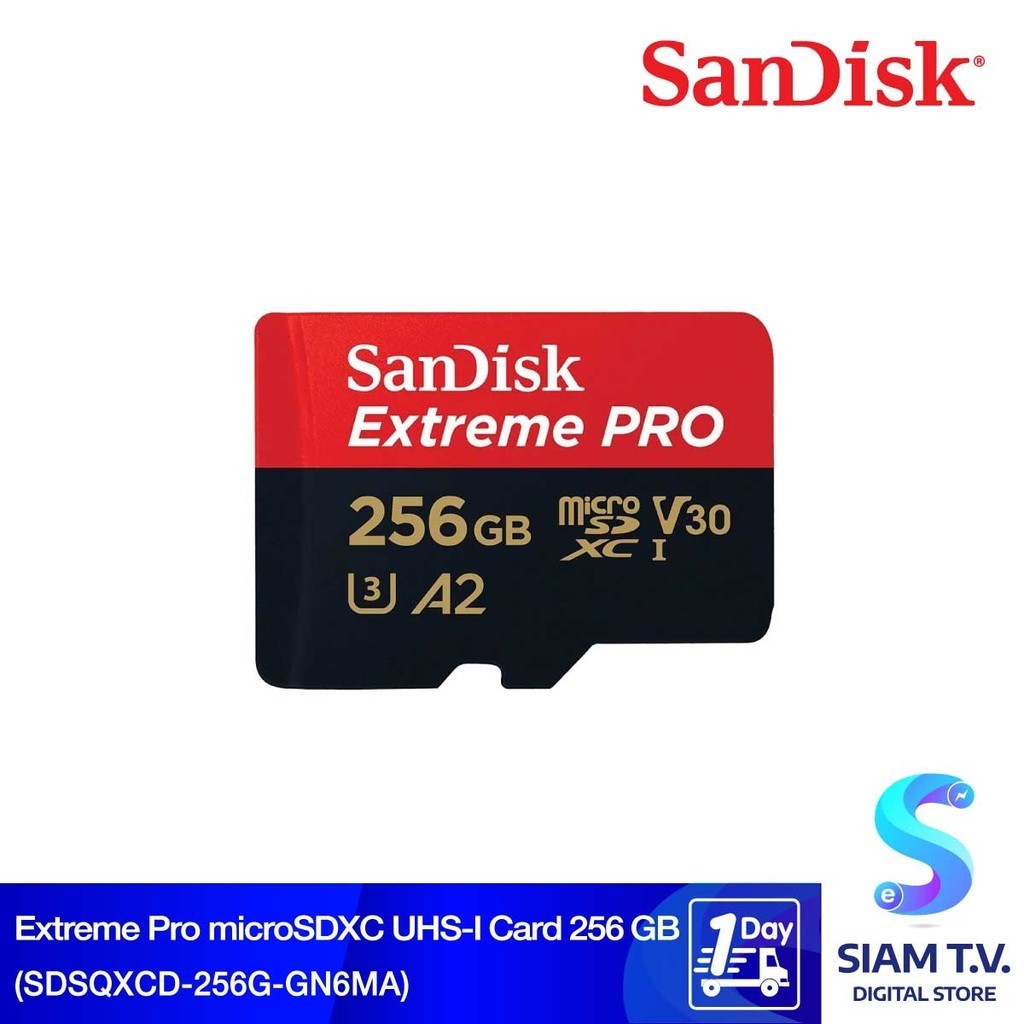 SANDISK MICRO SD CARD Extreme Pro 256 GB รุ่น SDSQXCD-256G-GN6MA โดย สยามทีวี by Siam T.V.