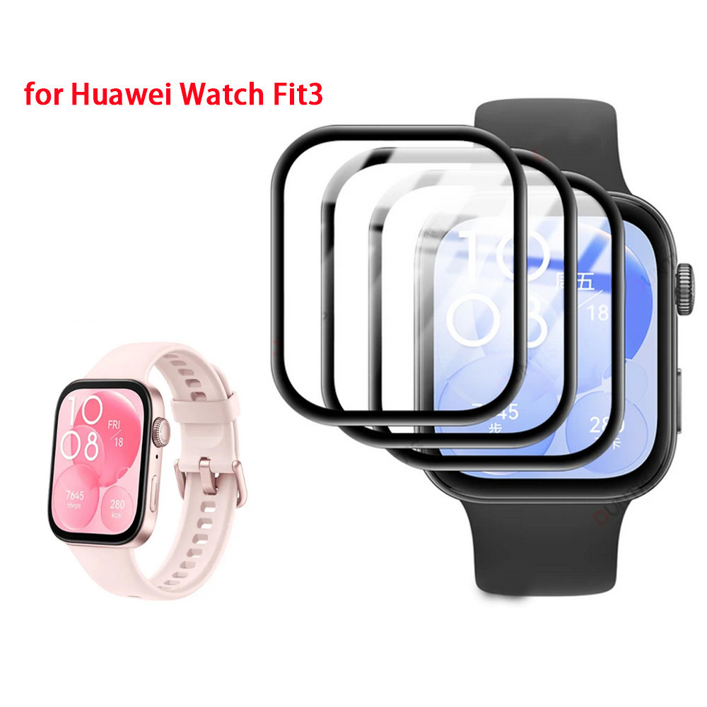 ฟิล ์ มนุ ่ ม PMMA ป ้ องกันหน ้ าจอป ้ องกันแบบเต ็ มขอบสําหรับ Huawei Watch Fit 3 Fit3
