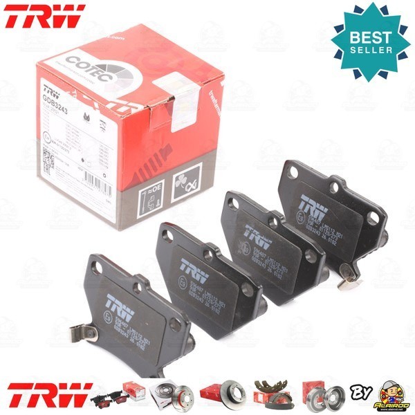 TRW ATEC ผ้าเบรคหลัง TOYOTA VIOS ปี 2003-2006 NCP42 TRW ATEC GDB 3243 AT วีออส